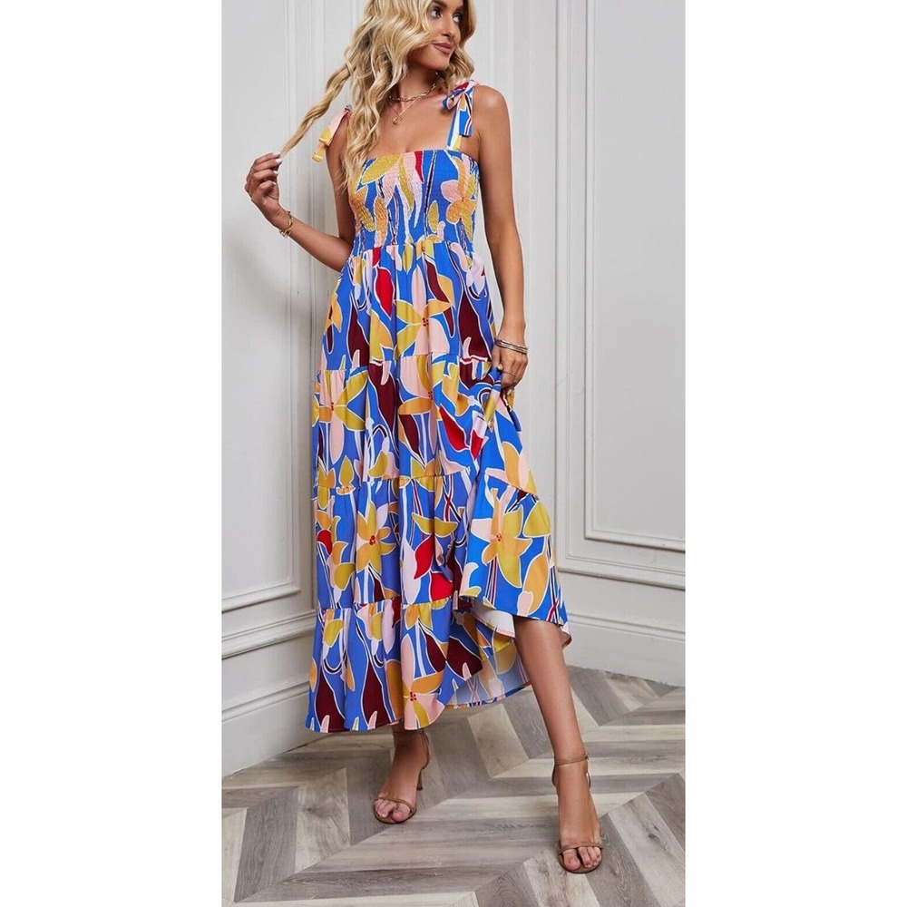 Floral Maxi Dress in Multicolor - Picture 1 of 5